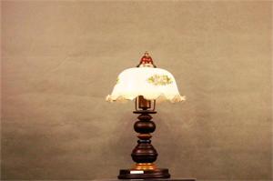 古典风中式台灯 古铜灯座 玻璃灯罩中式台灯 STD5864