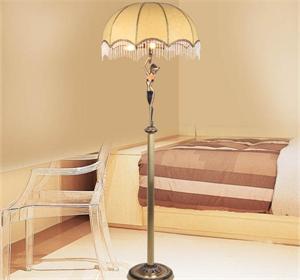 欧式卧室落地灯 床头欧式落地灯 布艺灯罩 SLD9809
