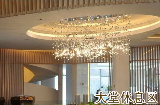 【酒店大堂】休息区玻璃吊线艺术吊灯 水晶灯方案效果图设计