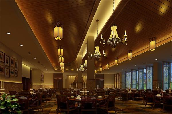 【酒店餐厅】铁艺烤漆大型酒店餐厅水晶吊灯