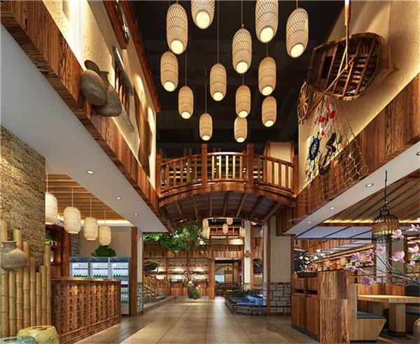新中式风格餐厅灯光效果 工程灯具定制厂家直供