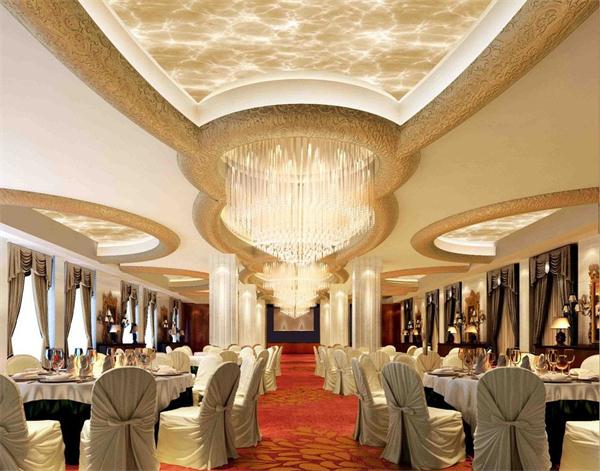 高档酒店宴会厅水晶灯具工程效果图  厂家设计定制安装