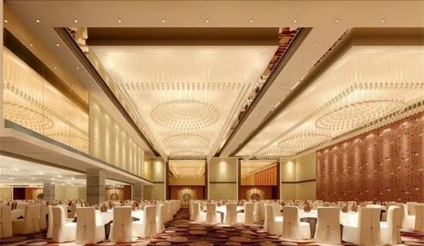 星级酒店宴会厅大型水晶吊灯设计定制效果图 厂家直供价