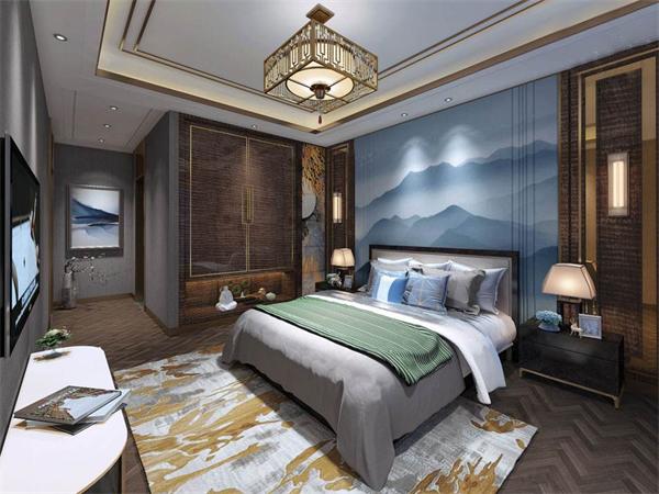 新中式酒店客房灯具定制效果图 全铜材质吊灯厂家一站式发货