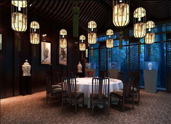 星级酒店餐厅包厢新中式吊灯定制效果图 灯具厂家直供价格